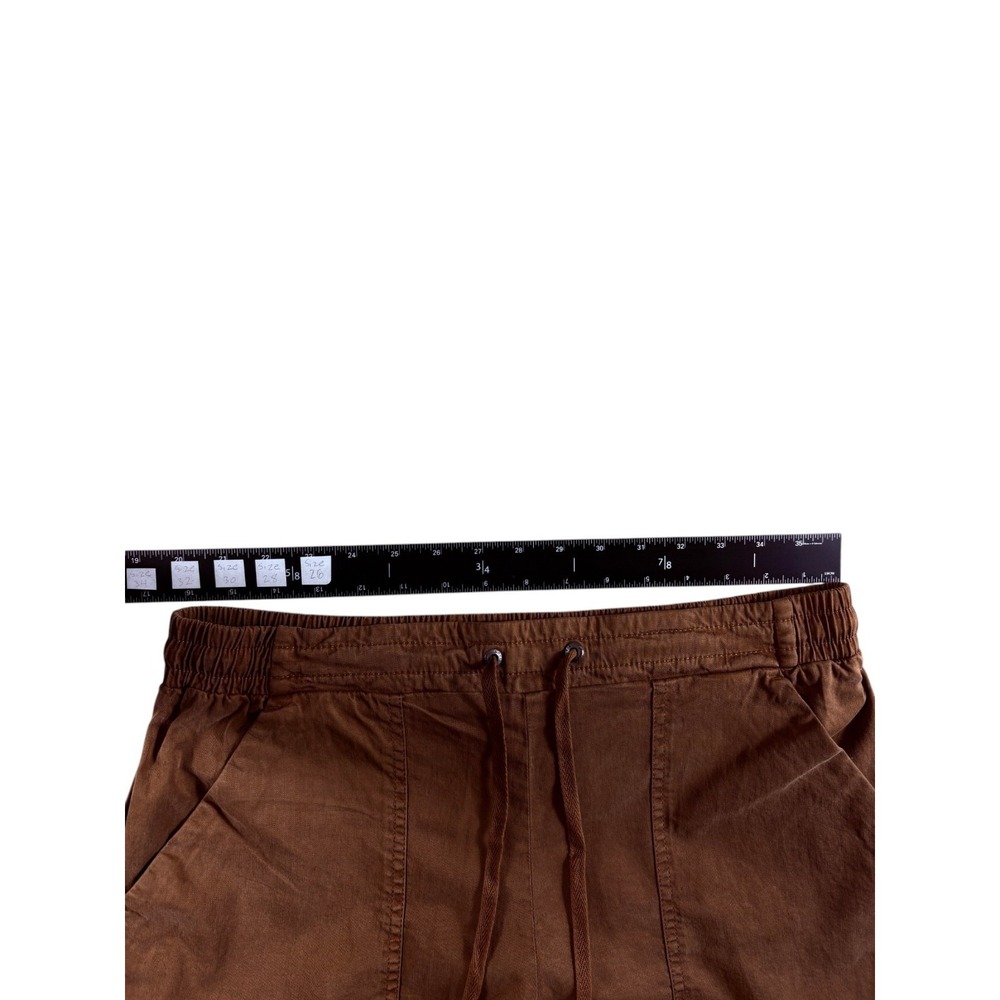 Orvis Jogger Pants Women Medium Brown Relaxed Fit Straight Leg Drawstring Casual - Picture 5 of 7